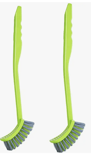 GEBI Anti-Bacterial Single Hockey Toilet Brush, Efficient Toilet Cleaning with Hockey Shape, Ideal for Western and Indian Toilets Set of 2