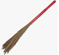 GEBI Mahalaxmi Broom Plastic Handle with Garo Hill Grass, Ideal for Home Floor Cleaning, Jhadu for Dust-Free Home (1 Piece)-1