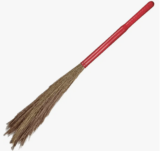 GEBI Mahalaxmi Broom Plastic Handle with Garo Hill Grass, Ideal for Home Floor Cleaning, Jhadu for Dust-Free Home (1 Piece)-1