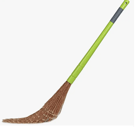 GEBI Antibacterial Dust-Free Broom XXL - Premium Plastic Handle & Flagged Bristle for Cleaning, Long Lasting Jhadu for a Dust-Free Home (1 Piece)