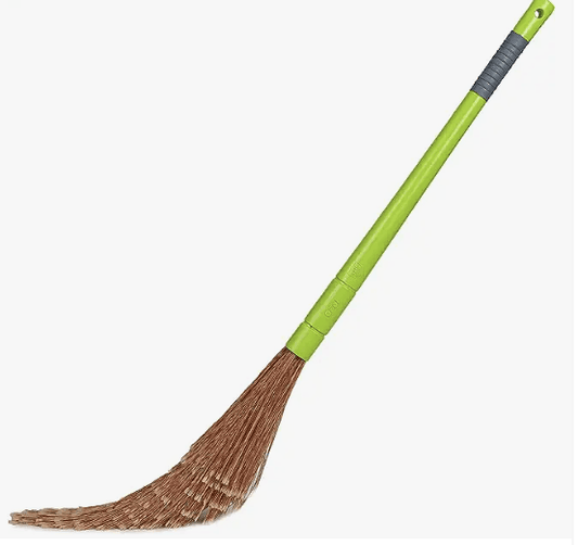 GEBI Antibacterial Dust-Free Broom XXL - Premium Plastic Handle & Flagged Bristle for Cleaning, Long Lasting Jhadu for a Dust-Free Home (1 Piece)