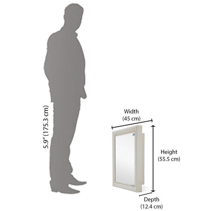 Nilkamal Gem Mirror Cabinet (Ivory)