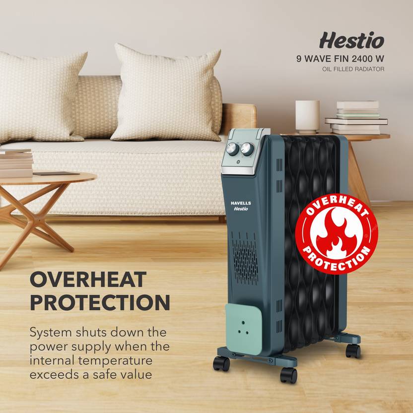 Havells GHROFCJN240 Hestio 9 Wave Fin Oil Filled Room Heater