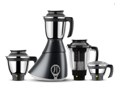 Butterfly Matchless Mixer Grinder, 750W, 4 Jars (Grey/ White)