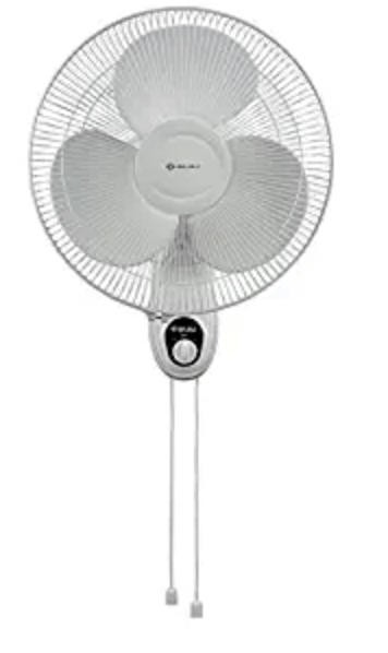 Bajaj Esteem 400MM Double String Wall Mount Fan| Adjustable Oscillating & Tiltable Wall Fan for Kitchen & Home| 100% CopperMotor| 3-Speed Control| VoltageProtection|High AirDelivery|2Yr Warranty|White