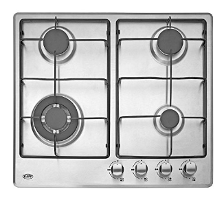 KAFF Stainless Steel 4 Burner Hob - NE4B 60 SS