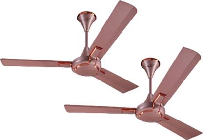 V-Guard GLADO PRIME VX with 36 Months Warranty Energy Saving 1200 mm Ceiling Fan (1 Star | ROSE GLOW | Pack of 2)