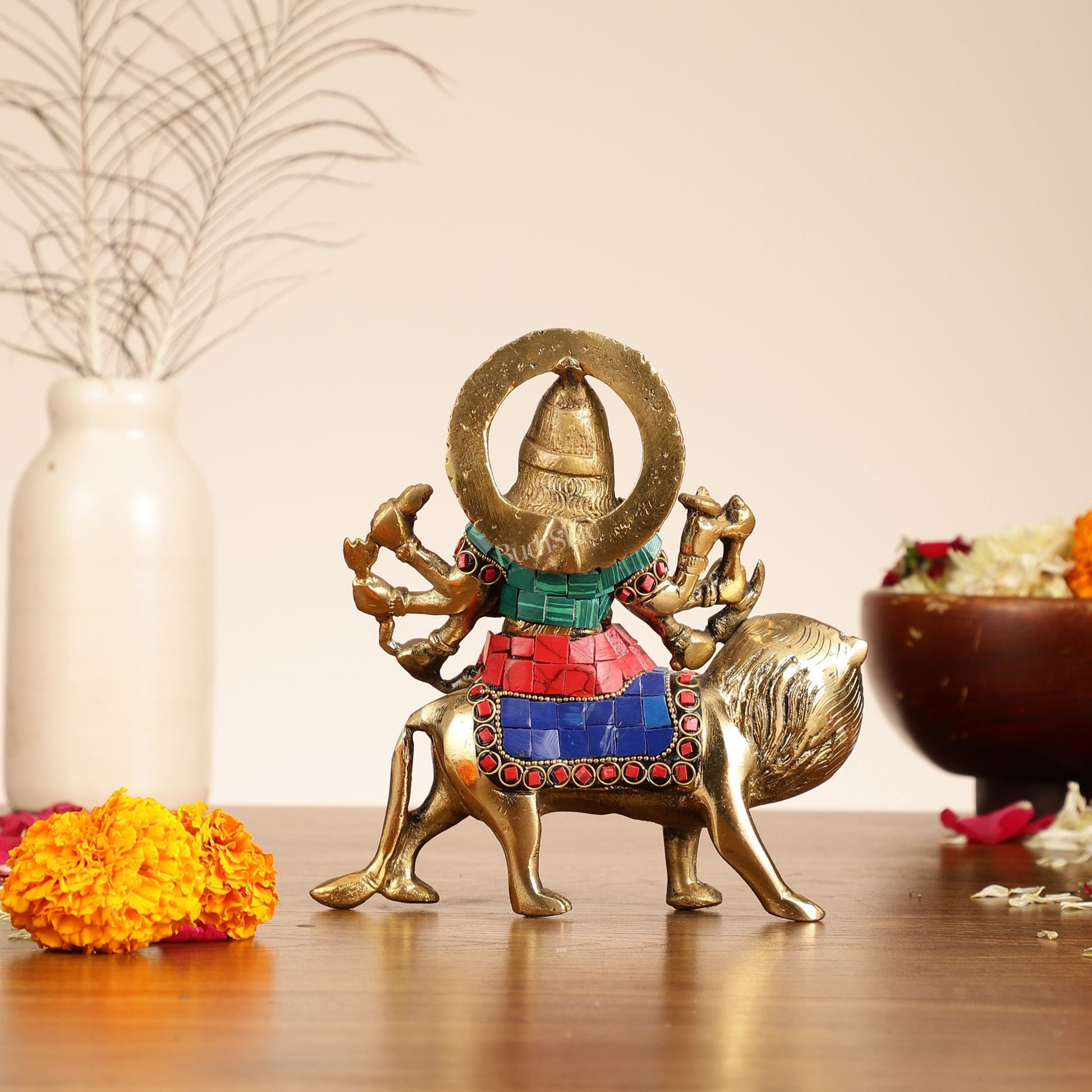 Brass durga mata idol 6 inch