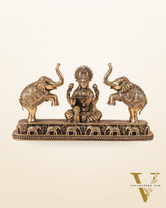 Goddess Gajalakshmi Brass Superfine Intricate Idol