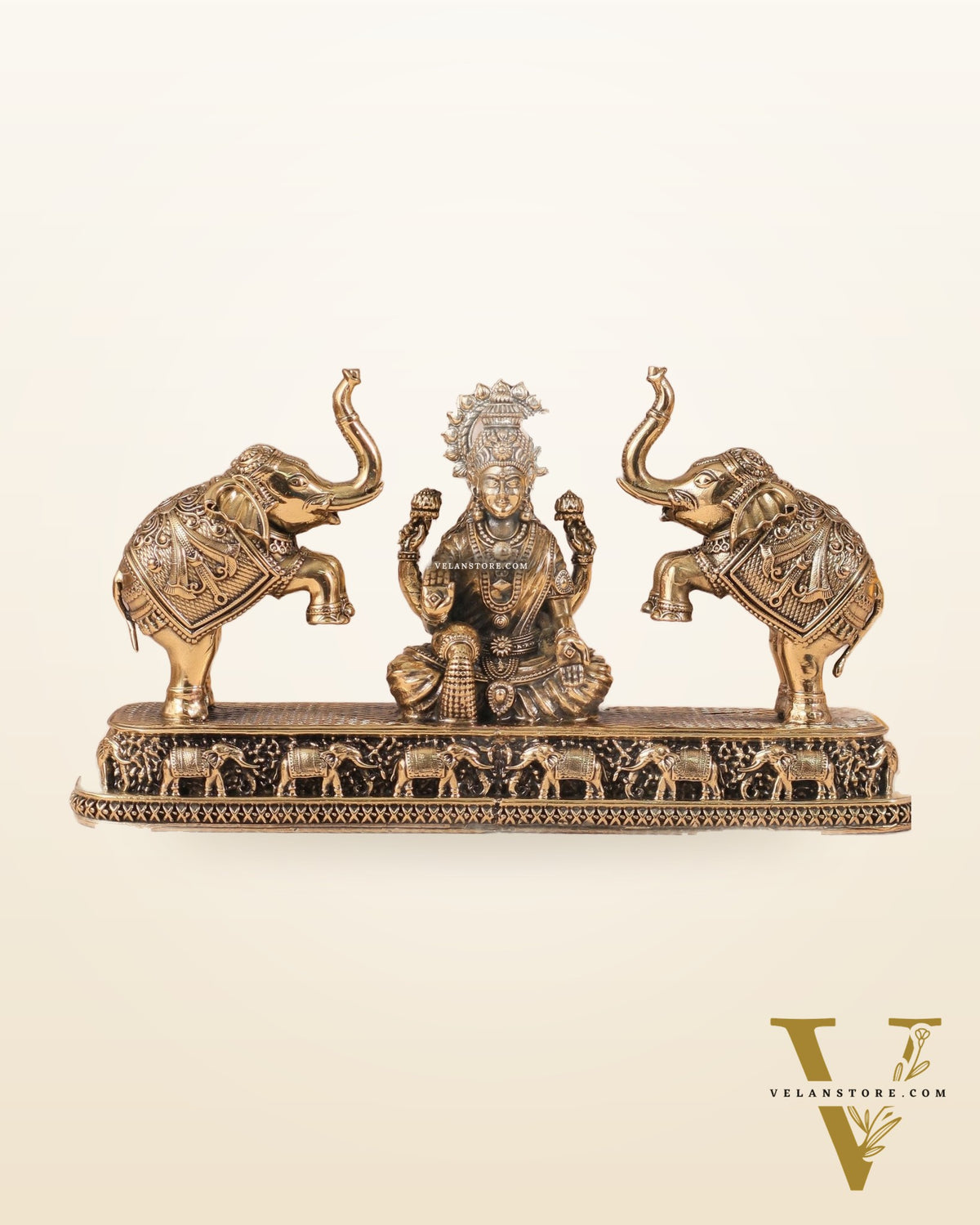 Goddess Gajalakshmi Brass Superfine Intricate Idol