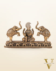 Goddess Gajalakshmi Brass Superfine Intricate Idol