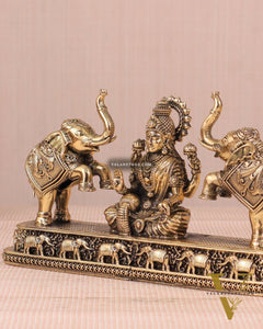 Goddess Gajalakshmi Brass Superfine Intricate Idol
