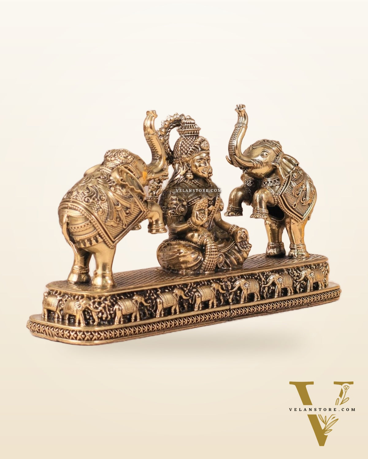 Goddess Gajalakshmi Brass Superfine Intricate Idol