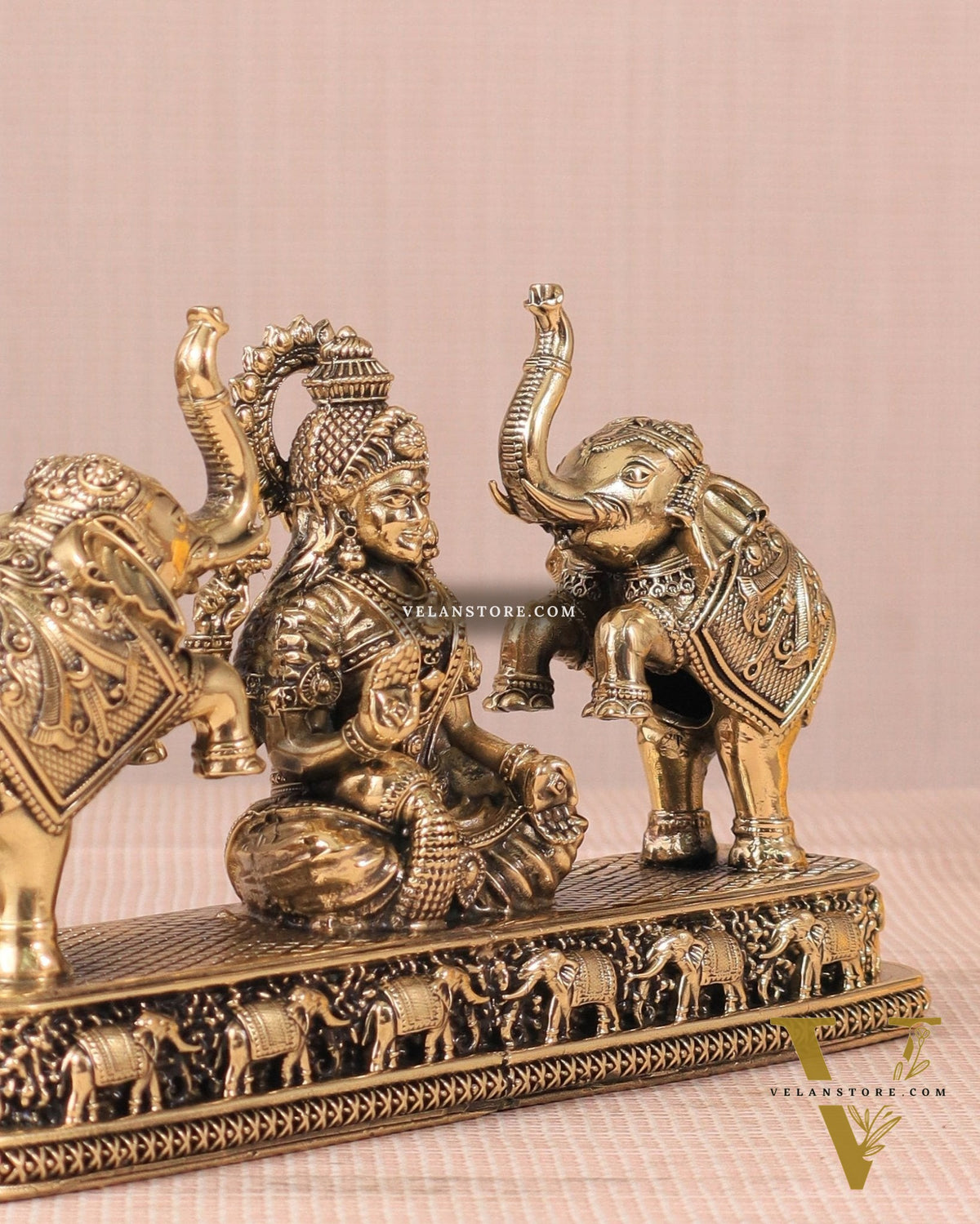 Goddess Gajalakshmi Brass Superfine Intricate Idol
