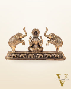 Goddess Gajalakshmi Brass Superfine Intricate Idol