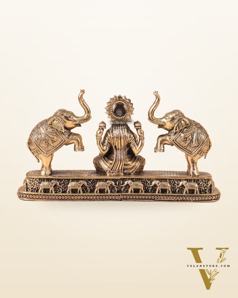 Goddess Gajalakshmi Brass Superfine Intricate Idol