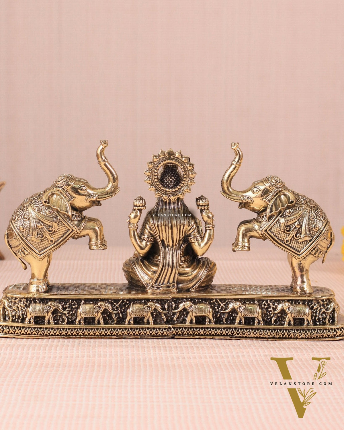 Goddess Gajalakshmi Brass Superfine Intricate Idol