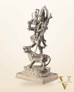 Goddess Kali Indonesian Bronze Vintage Sculpture – 22"