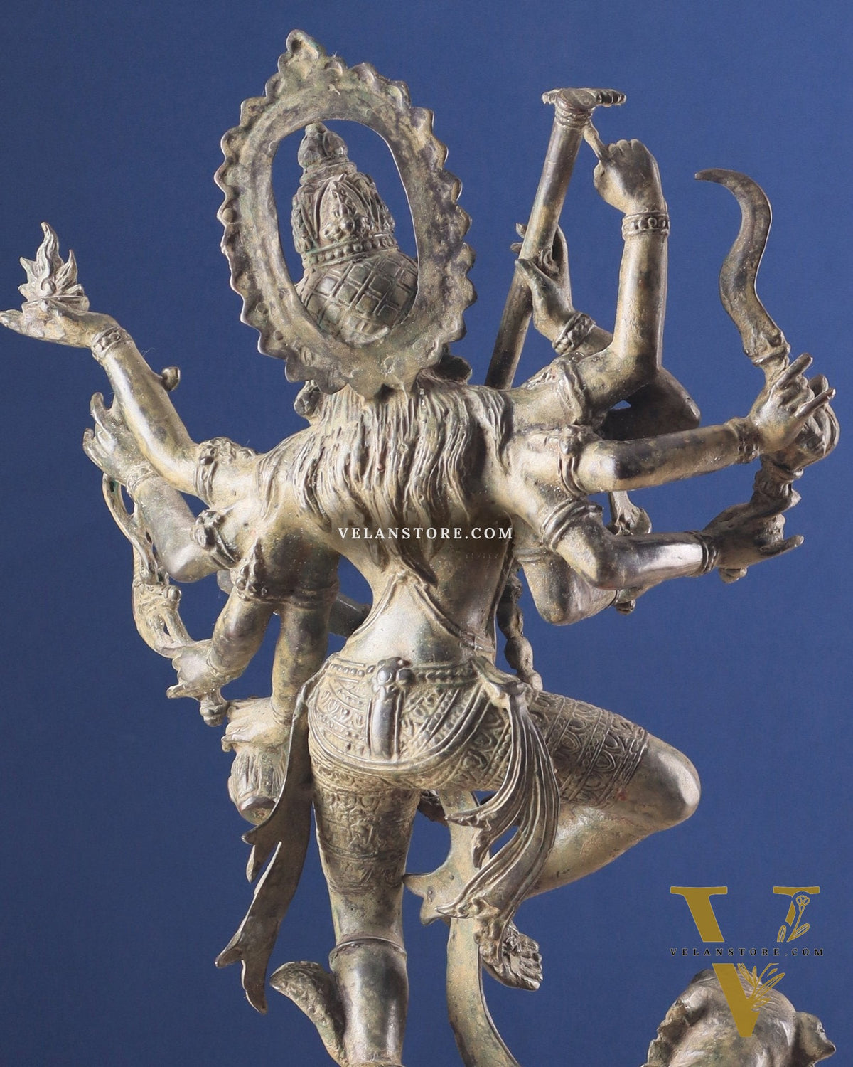 Goddess Kali Indonesian Bronze Vintage Sculpture – 22"