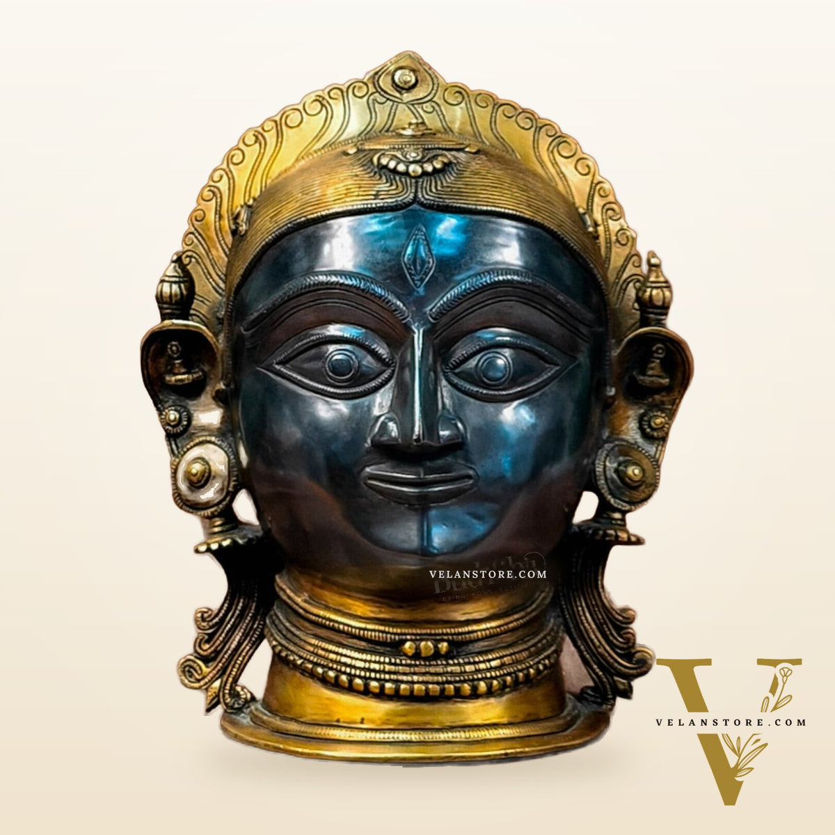 Goddess Parvati/Gauri Mata Head Statue - 12 inches