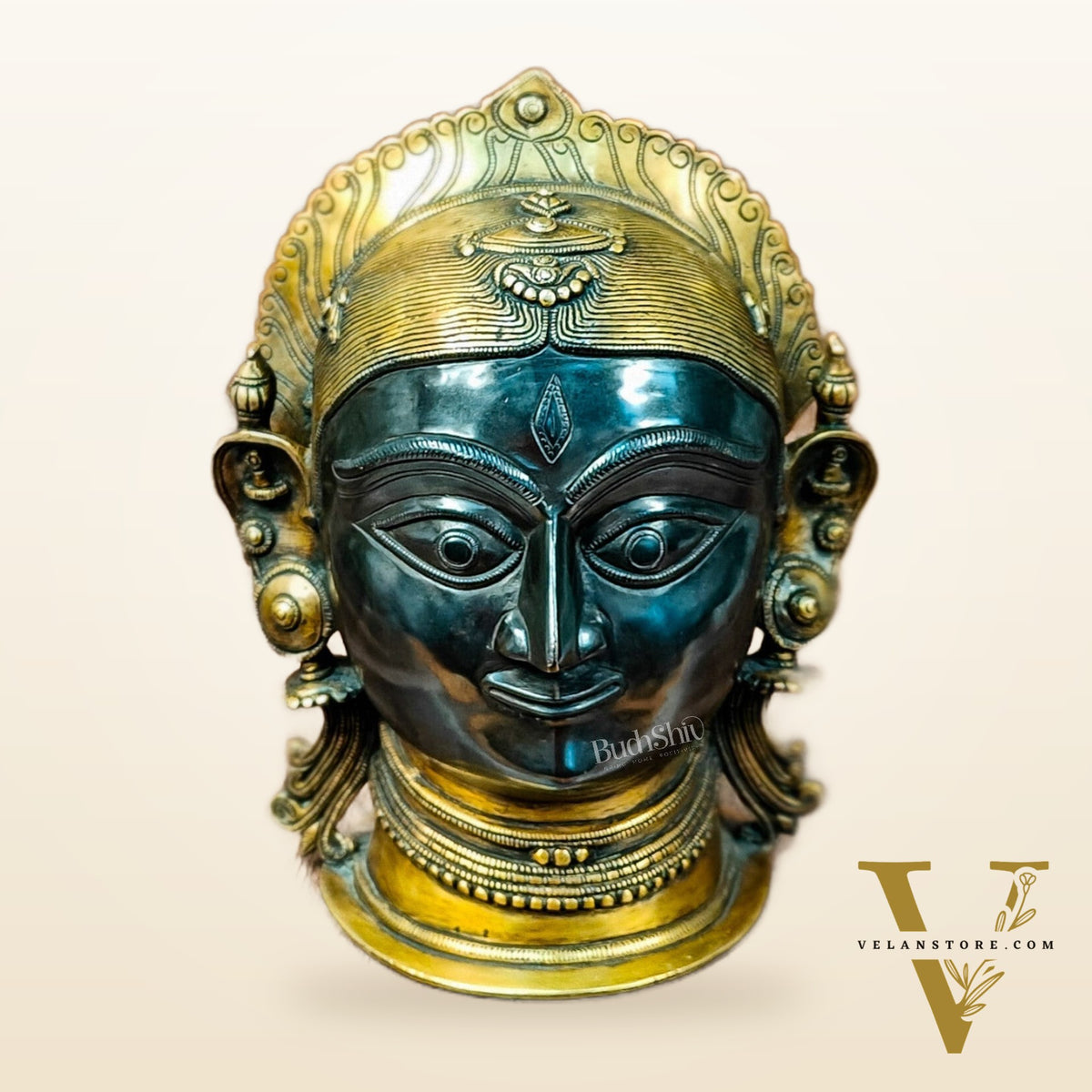 Goddess Parvati/Gauri Mata Head Statue - 12 inches