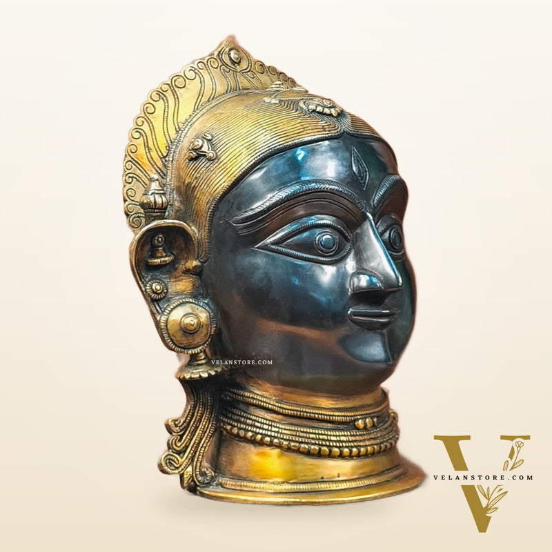 Goddess Parvati/Gauri Mata Head Statue - 12 inches