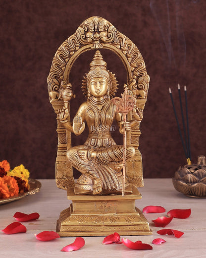 Goddess Rajarajeshwari tripura Sundari Brass Idol – 10"