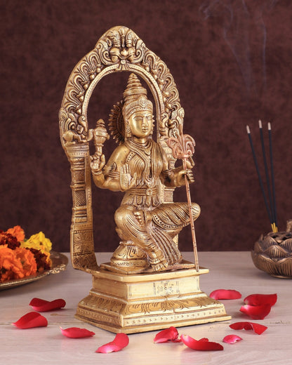 Goddess Rajarajeshwari tripura Sundari Brass Idol – 10"