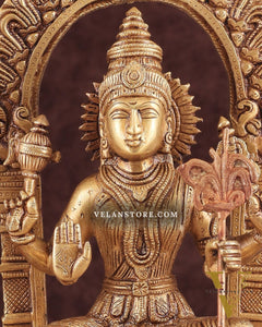 Goddess Rajarajeshwari tripura Sundari Brass Idol – 10"