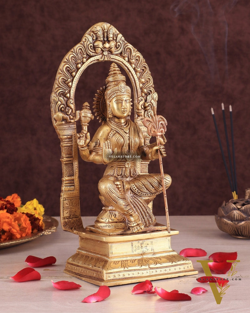 Goddess Rajarajeshwari tripura Sundari Brass Idol – 10"