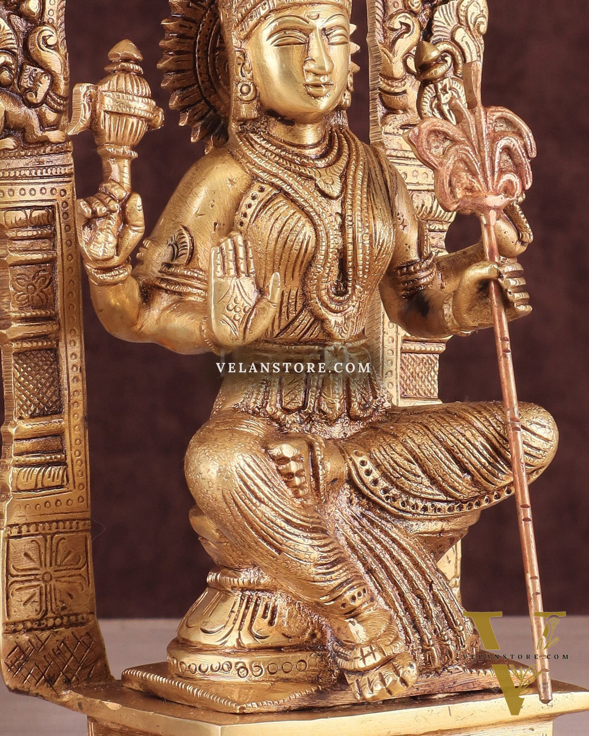 Goddess Rajarajeshwari tripura Sundari Brass Idol – 10"