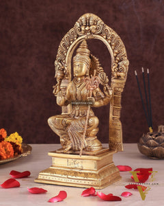 Goddess Rajarajeshwari tripura Sundari Brass Idol – 10"