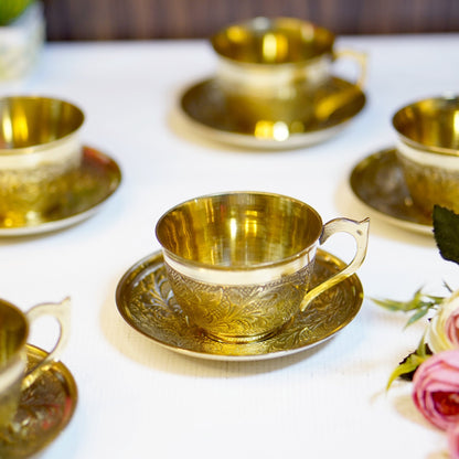 Brass Cup and Saucer