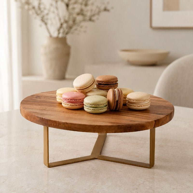Cake Stand With Golden Leg