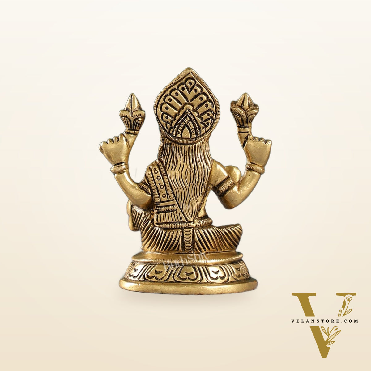 Graceful Brass Lakshmi Idol | Height 4 inch