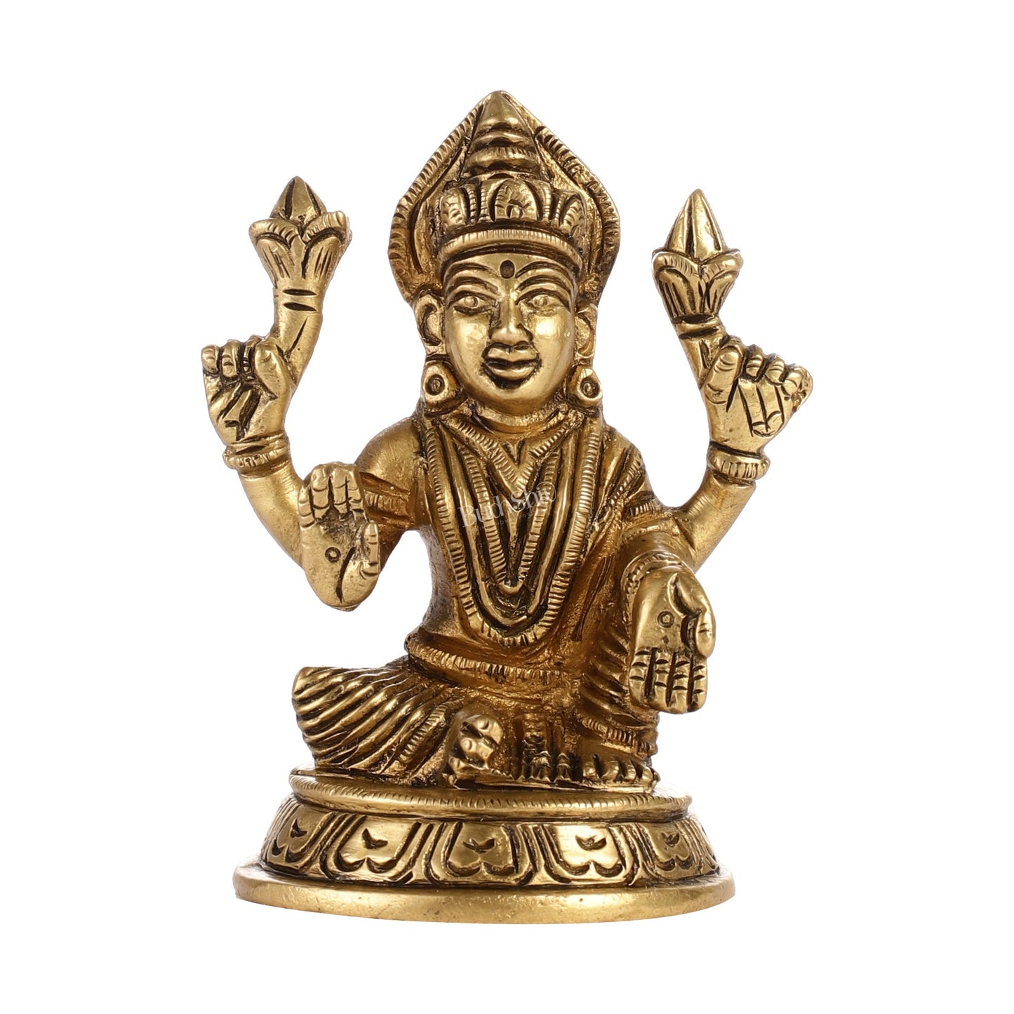Graceful Brass Lakshmi Idol | Height 4 inch