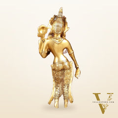 Graceful Brass Standing Tara Devi Idol 12 inch