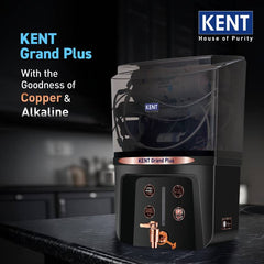 Kent Grand Plus Alkaline + Copper 9 L RO + UV + UF + Copper + Alkaline + TDS Control Water Purifier ISI Marked Auto Flush Feature9L Tank20 LP/Hr-2