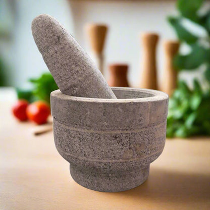 Granite Mortar & Pestle Round