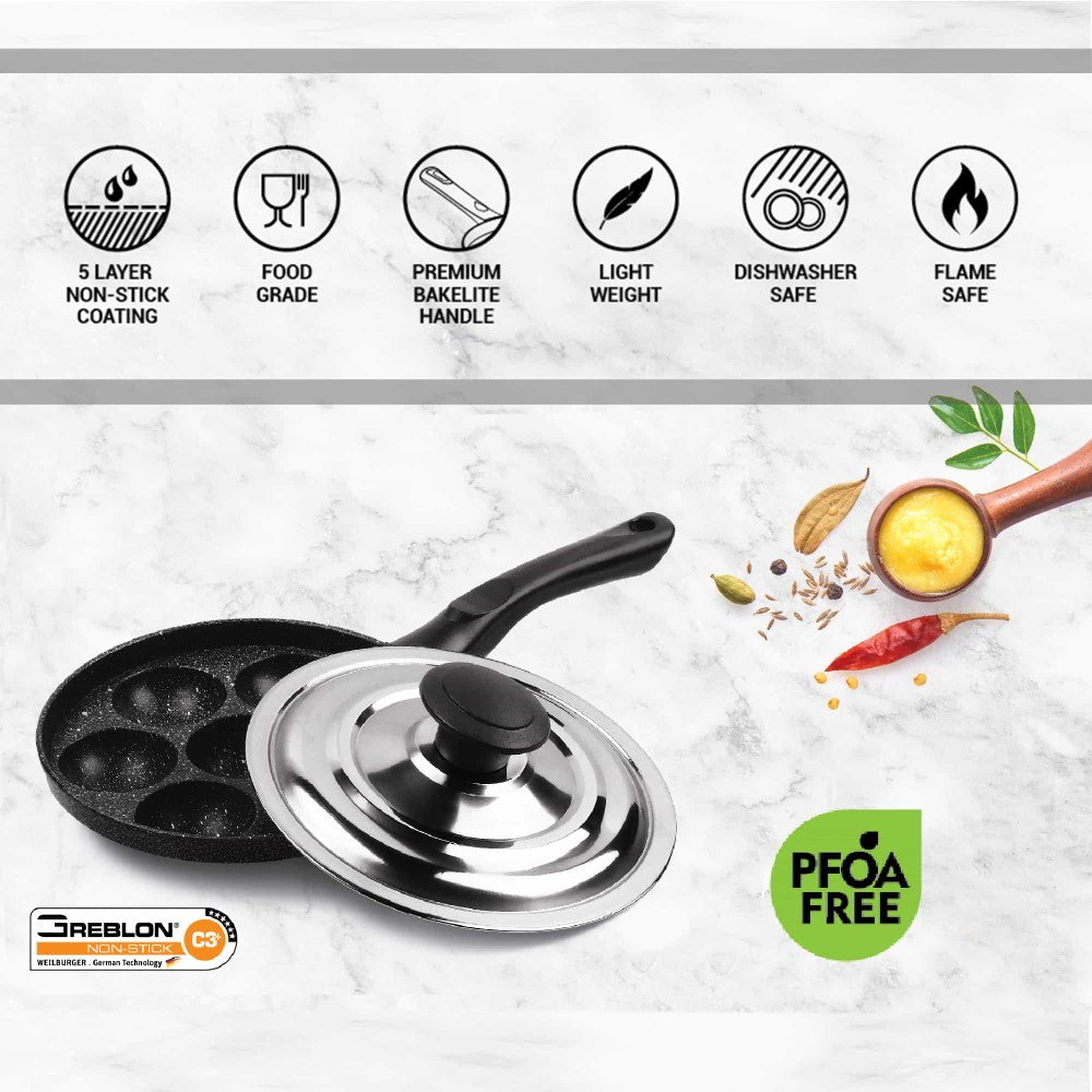 Appam Patra With Lid-Granito-Non Induction (Milton Procook)