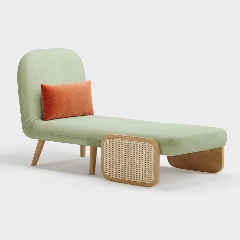 Green Chaise Longue | 3-in-1 Convertible Green Single Sofa Cum Bed
