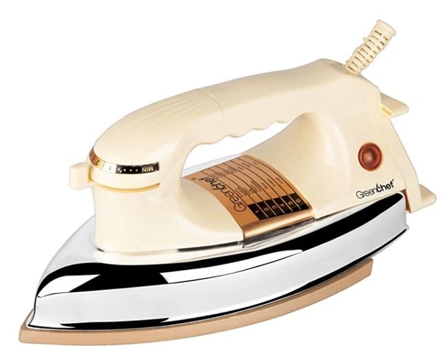 Greenchef D - 907 Quick Heating 1000 W Dry Iron (Yellow)-1