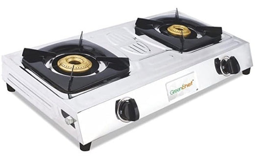 Greenchef Castle Stainless steel Manual Gas stove (2 Burner)