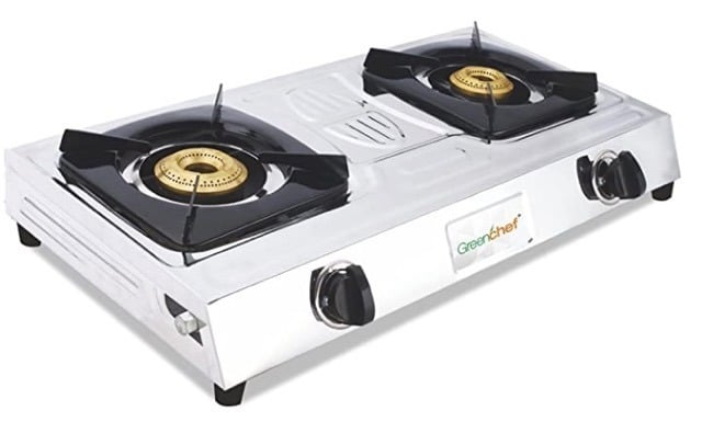 Greenchef Castle Stainless steel Manual Gas stove (2 Burner)-1