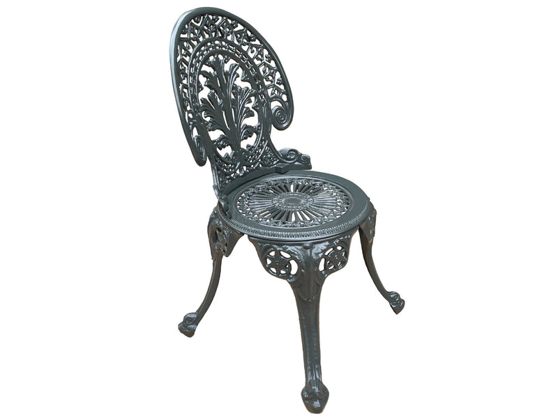 Hasso Cast Aluminium Garden Patio Seating 2 Chair Set (Black)