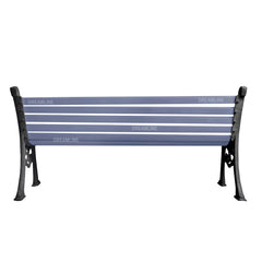 Wick Cast Iron 3 Seater Garden Bench for Outdoor Park - (Black + Grey)