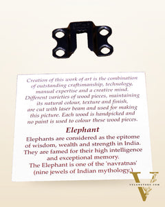 Group of 8 Legendary Elephants | 3D Wooden Wall Hanging Frame with Glass