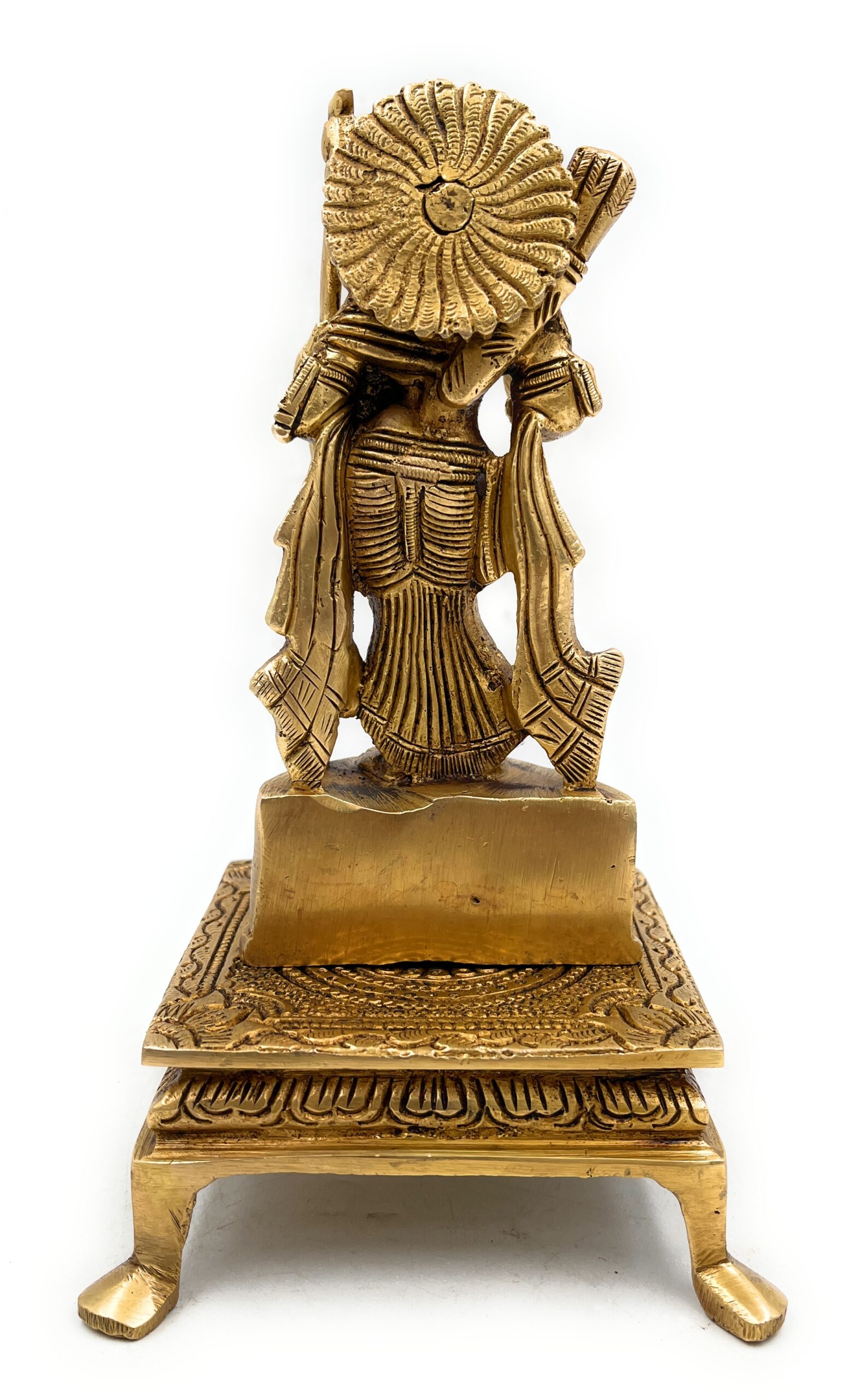 Premium Brass Sri Ram Idol, Shree Rama Statue for Home Temple & Pooja, Handmade Kodanda Rama Murti,Gold, 8 Inch, 1 Piece