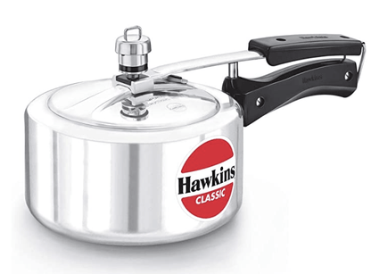 Hawkins Classic Aluminium Inner Lid Pressure Cooker, 2 Litre, Silver (CL20)