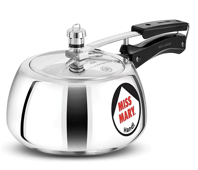 Hawkins Miss Mary Handi Pressure Cooker, 3 Litre, Silver (MMH30)-1